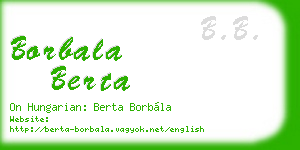 borbala berta business card