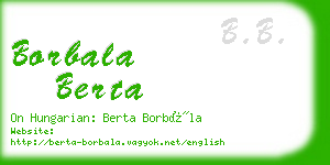 borbala berta business card